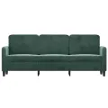 Canapé à 3 places Vert foncé 180 cm Velours