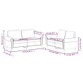 Ensemble de canapés 2 pcs avec coussins Noir Similicuir