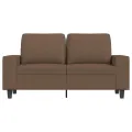 Canapé à 2 places Marron 120 cm Tissu