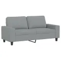 Ensemble de canapés 2 pcs gris clair tissu