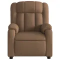 Fauteuil inclinable de massage électrique marron tissu