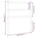 Tête de lit métal blanc 75 cm
