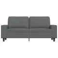Canapé à 2 places Gris foncé 140 cm Tissu