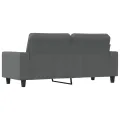 Canapé à 2 places Gris foncé 140 cm Tissu