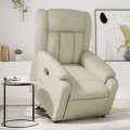 Fauteuil inclinable Crème Similicuir