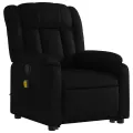 Fauteuil inclinable de massage Noir Similicuir