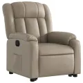 Fauteuil inclinable électrique cappuccino similicuir