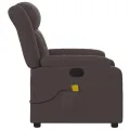 Fauteuil de massage inclinable Marron foncé Tissu