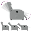 Fauteuil inclinable électrique Gris clair Tissu