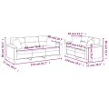 Ensemble de canapés 2 pcs coussins Gris clair Tissu microfibre