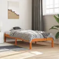 Cadre de lit cire marron 90x200 cm bois de pin massif