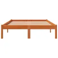 Cadre de lit cire marron 140x200 cm bois de pin massif