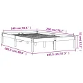 Cadre de lit cire marron 140x200 cm bois de pin massif