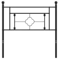 Tête de lit métal noir 100 cm