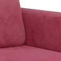 Canapé à 3 places Rouge bordeaux 180 cm Velours