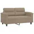 Ensemble de canapés 2 pcs avec coussins Taupe Tissu microfibre