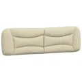 Coussin de tête de lit crème 180 cm tissu