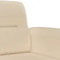 Ensemble de canapés 2 pcs avec coussins crème tissu microfibre