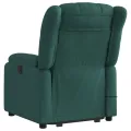 Fauteuil inclinable de massage Vert foncé Tissu