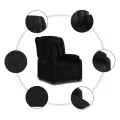Fauteuil inclinable électrique noir similicuir