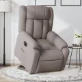 Fauteuil inclinable électrique taupe tissu