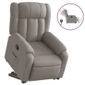 Fauteuil inclinable électrique taupe tissu
