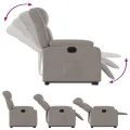 Fauteuil inclinable électrique taupe tissu