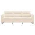 Canapé à 3 places Beige 180 cm Tissu microfibre