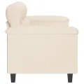 Canapé à 3 places Beige 180 cm Tissu microfibre