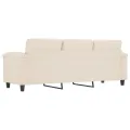 Canapé à 3 places Beige 180 cm Tissu microfibre