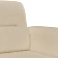 Ensemble de canapés 3 pcs avec coussins crème tissu microfibre