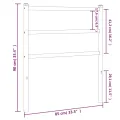 Tête de lit métal noir 80 cm