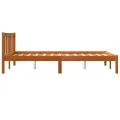 Cadre de lit cire marron 120x190 cm bois de pin massif