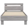Cadre de lit avec tête de lit sonoma gris 75x190 cm