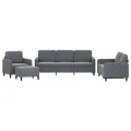 Ensemble de canapés 4 pcs gris foncé velours