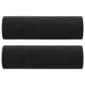 Canapé 2 places avec oreillers décoratifs noir 140 cm velours