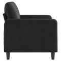 Canapé à 2 places Noir 120 cm Velours