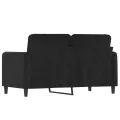 Canapé à 2 places Noir 120 cm Velours