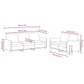 Ensemble de canapés 2 pcs crème velours