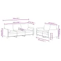 Ensemble de canapés 2 pcs avec coussins vert foncé velours