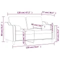 Canapé 2 places avec oreillers gris foncé 120 cm tissu