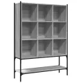 Bibliothèque sonoma gris 102x30x141,5 cm bois d'ingénierie