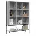 Bibliothèque sonoma gris 102x30x141,5 cm bois d'ingénierie