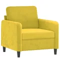Fauteuil Jaune 60 cm Velours