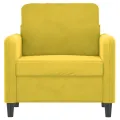 Fauteuil Jaune 60 cm Velours