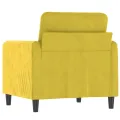 Fauteuil Jaune 60 cm Velours