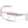 Cadre de lit tête de lit chêne sonoma 90x190 cm bois ingénierie