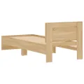 Cadre de lit avec tête de lit chêne sonoma 75x190 cm