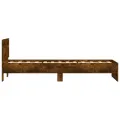 Cadre de lit tête de lit chêne fumé 75x190 cm bois ingénierie