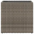 Table d'appoint de jardin avec dessus en verre gris rotin